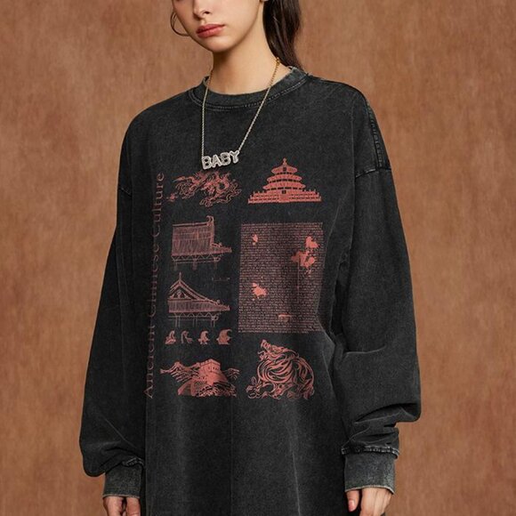 Fashion women's printed sweatshirt - Picture 4 of 6
